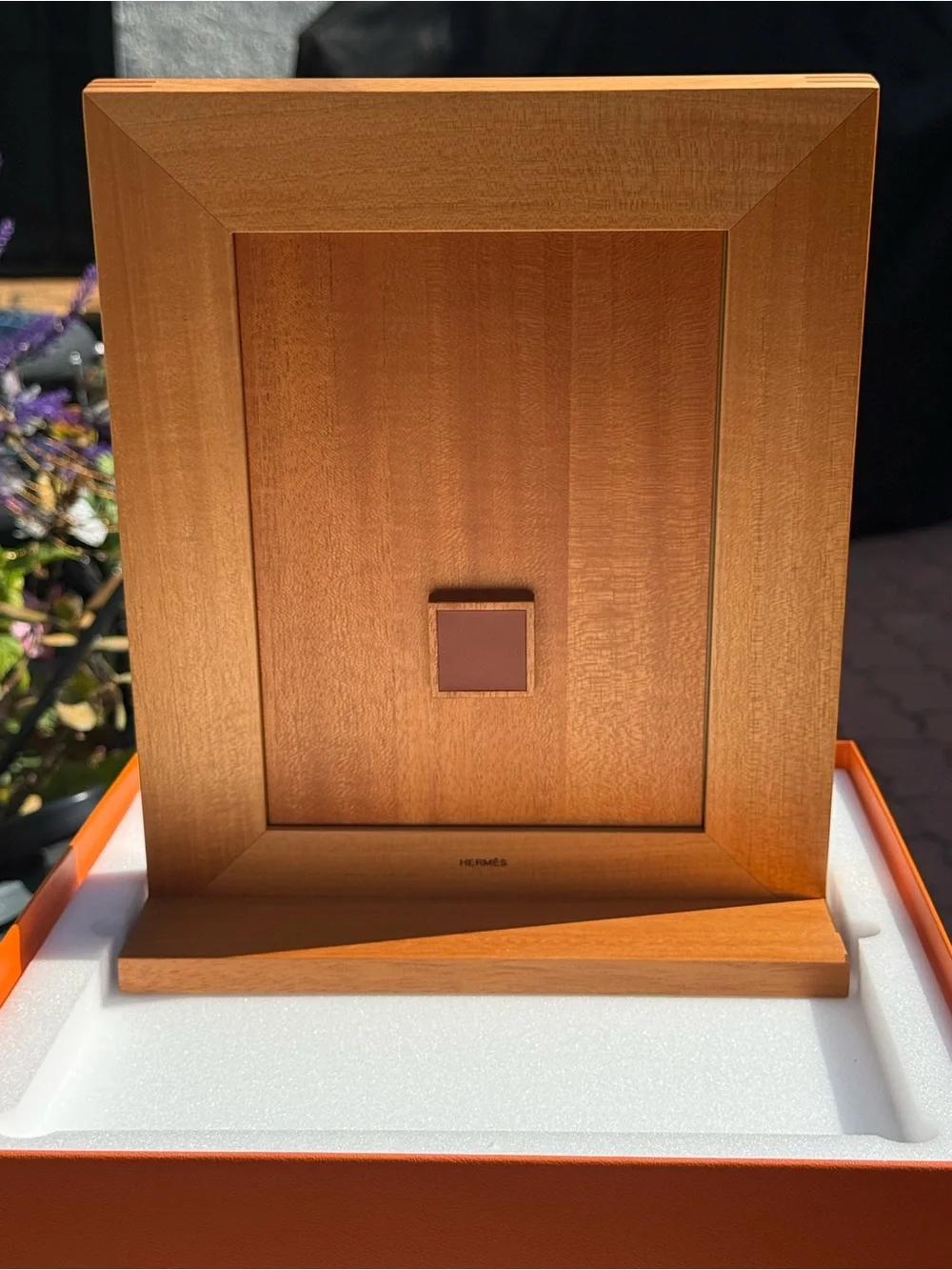 NIB Hermés Two Toned Leather Picture Frame 5x7 FULL SET